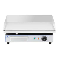 Plancha elettrica professionale in acciaio inox per tavolo ristorante 1 fuoco 55 x 40 cm (3.000 watt, 550 x 400 mm, liscia) 14_0004070