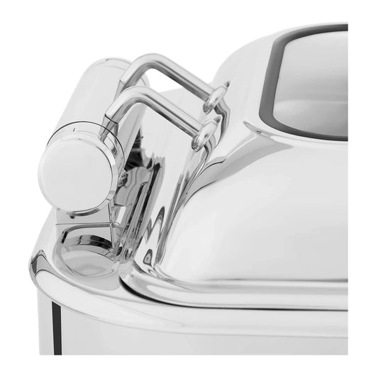 Scaldavivande professionale GN 2/3 fondo piatto (acciaio inox, vetro temperato, 5,3 litri, 1 bacinella GN 2/3, maniglia cool touch, oblò) 14_0004234