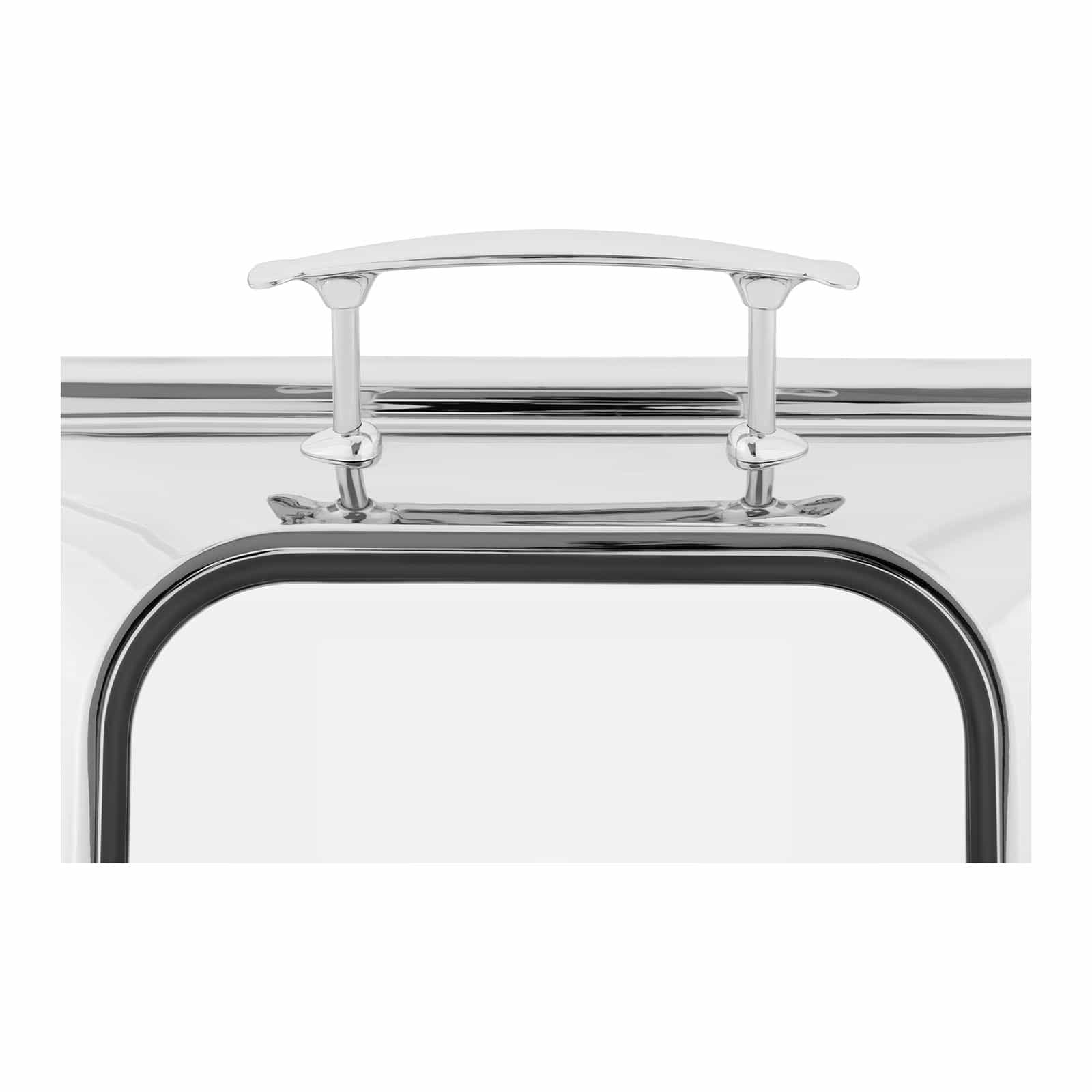 Scaldavivande professionale GN 2/3 fondo piatto (acciaio inox, vetro temperato, 5,3 litri, 1 bacinella GN 2/3, maniglia cool touch, oblò) 14_0004234