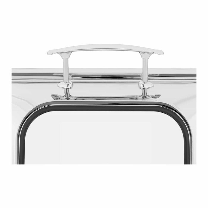 Scaldavivande professionale GN 2/3 fondo piatto (acciaio inox, vetro temperato, 5,3 litri, 1 bacinella GN 2/3, maniglia cool touch, oblò) 14_0004234