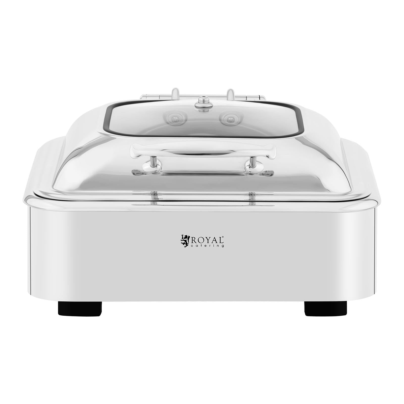 Scaldavivande professionale GN 2/3 fondo piatto (acciaio inox, vetro temperato, 5,3 litri, 1 bacinella GN 2/3, maniglia cool touch, oblò) 14_0004234