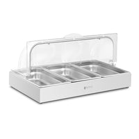 Vetrina buffet 3 x 2,6 litri 535 x 335 x 250 mm acciaio inox / plastica (policarbonato) 14_0005384