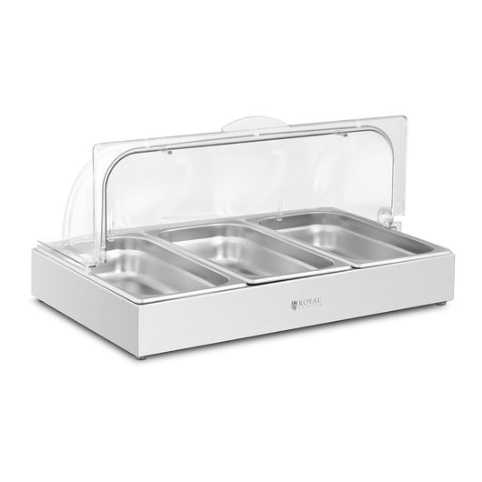 Vetrina buffet 3 x 2,6 litri 535 x 335 x 250 mm acciaio inox / plastica (policarbonato) 14_0005384