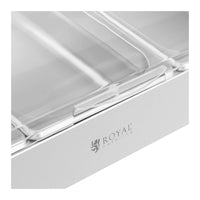Vetrina buffet 3 x 2,6 litri 535 x 335 x 250 mm acciaio inox / plastica (policarbonato) 14_0005384