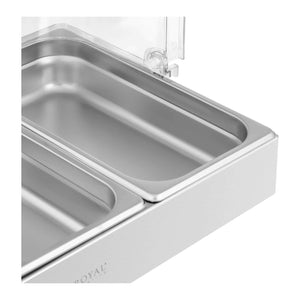 Vetrina buffet 3 x 2,6 litri 535 x 335 x 250 mm acciaio inox / plastica (policarbonato) 14_0005384