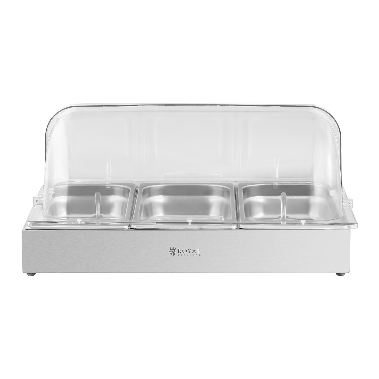 Vetrina buffet 3 x 2,6 litri 535 x 335 x 250 mm acciaio inox / plastica (policarbonato) 14_0005384