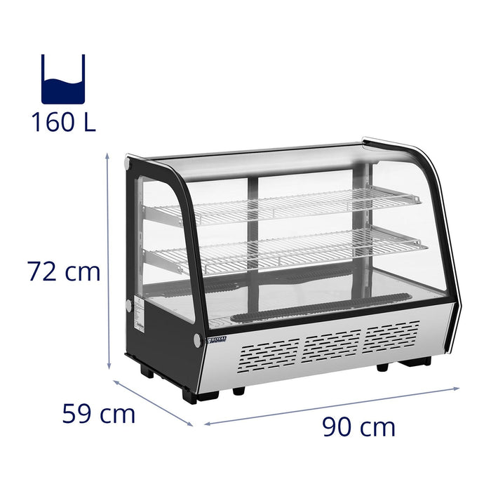 Vetrina refrigerata - 160 litri - 3 livelli - inox 14_0005385
