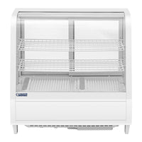 Vetrina refrigerata 100 litri 3 livelli plastica vetro temperato bianco 14_0005387