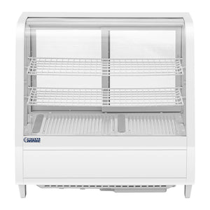 Vetrina refrigerata 100 litri 3 livelli plastica vetro temperato bianco 14_0005387