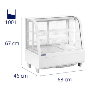Vetrina refrigerata 100 litri 3 livelli plastica vetro temperato bianco 14_0005387