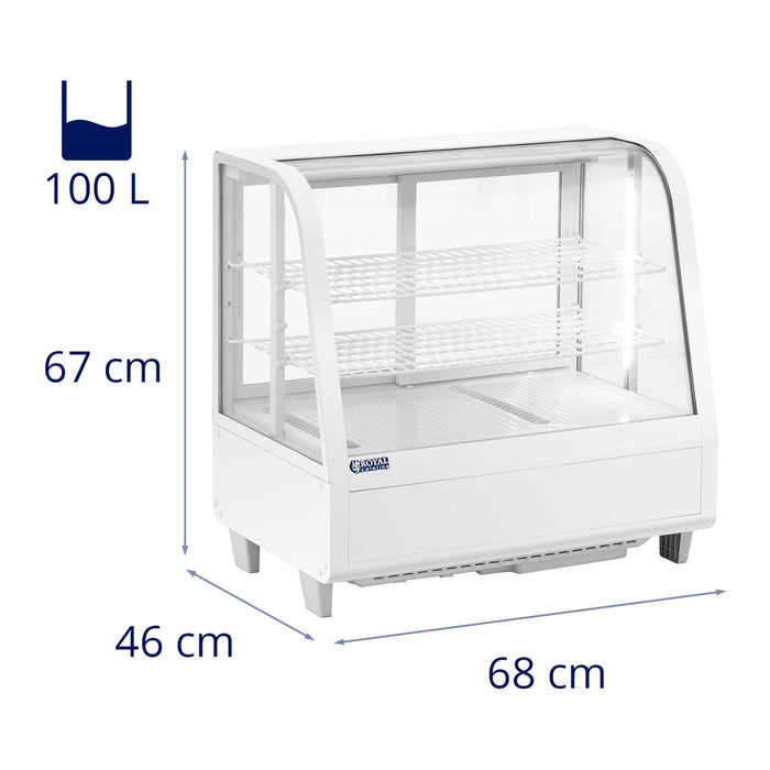Vetrina refrigerata 100 litri 3 livelli plastica vetro temperato bianco 14_0005387