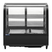 Vetrina refrigerata 100 litri 3 livelli plastica vetro temperato nero 14_0005388