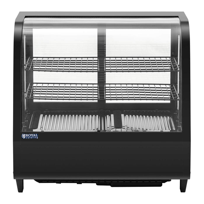 Vetrina refrigerata 100 litri 3 livelli plastica vetro temperato nero 14_0005388