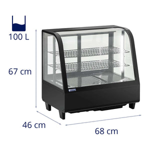 Vetrina refrigerata 100 litri 3 livelli plastica vetro temperato nero 14_0005388