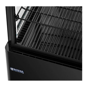 Vetrina refrigerata 58 litri 3 livelli con serratura vetro temperato nero plastica 14_0005392