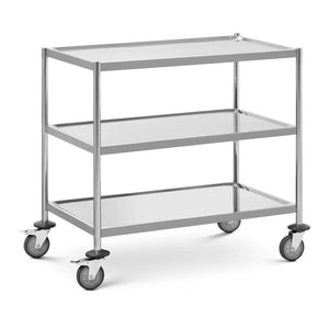 Carrello di servizio 3 teglie fino a 60 kg superficie 82 x 50 cm professionale inox 14_0005032