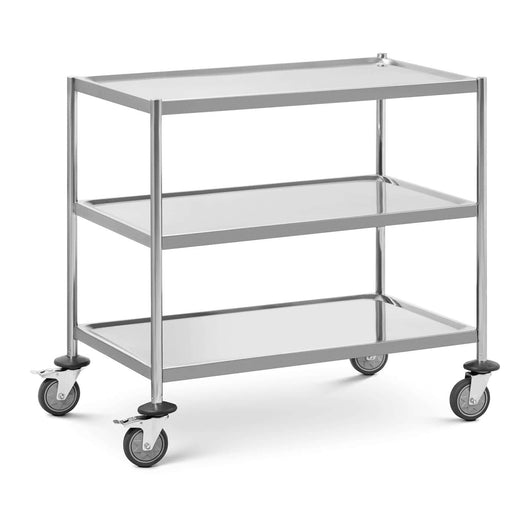 Carrello di servizio 3 teglie fino a 60 kg superficie 82 x 50 cm professionale inox 14_0005032