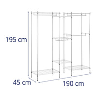Appendiabiti 190 x 45 x 195 cm Appendiabiti robusto da 210 kg appendiabiti in metallo 14_0005195