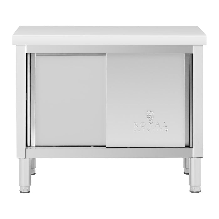 Base in acciaio inox armadio in acciaio inox armadio da lavoro in acciaio inox 100 x 50 cm portata 285 kg 14_0005011