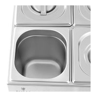 Bagnomaria - 600 watt - 6 x GN 1/6 - rubinetto di scarico 14_0004221