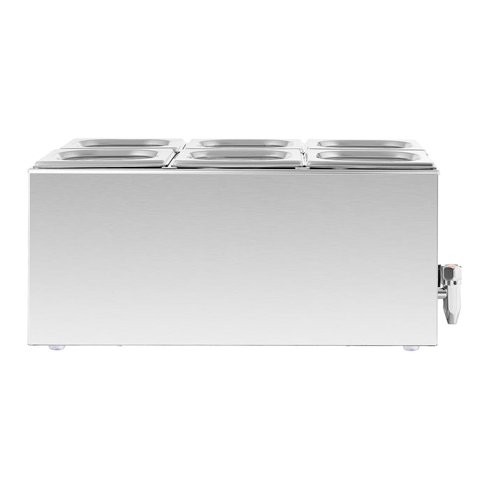 Bagnomaria - 600 watt - 6 x GN 1/6 - rubinetto di scarico 14_0004221