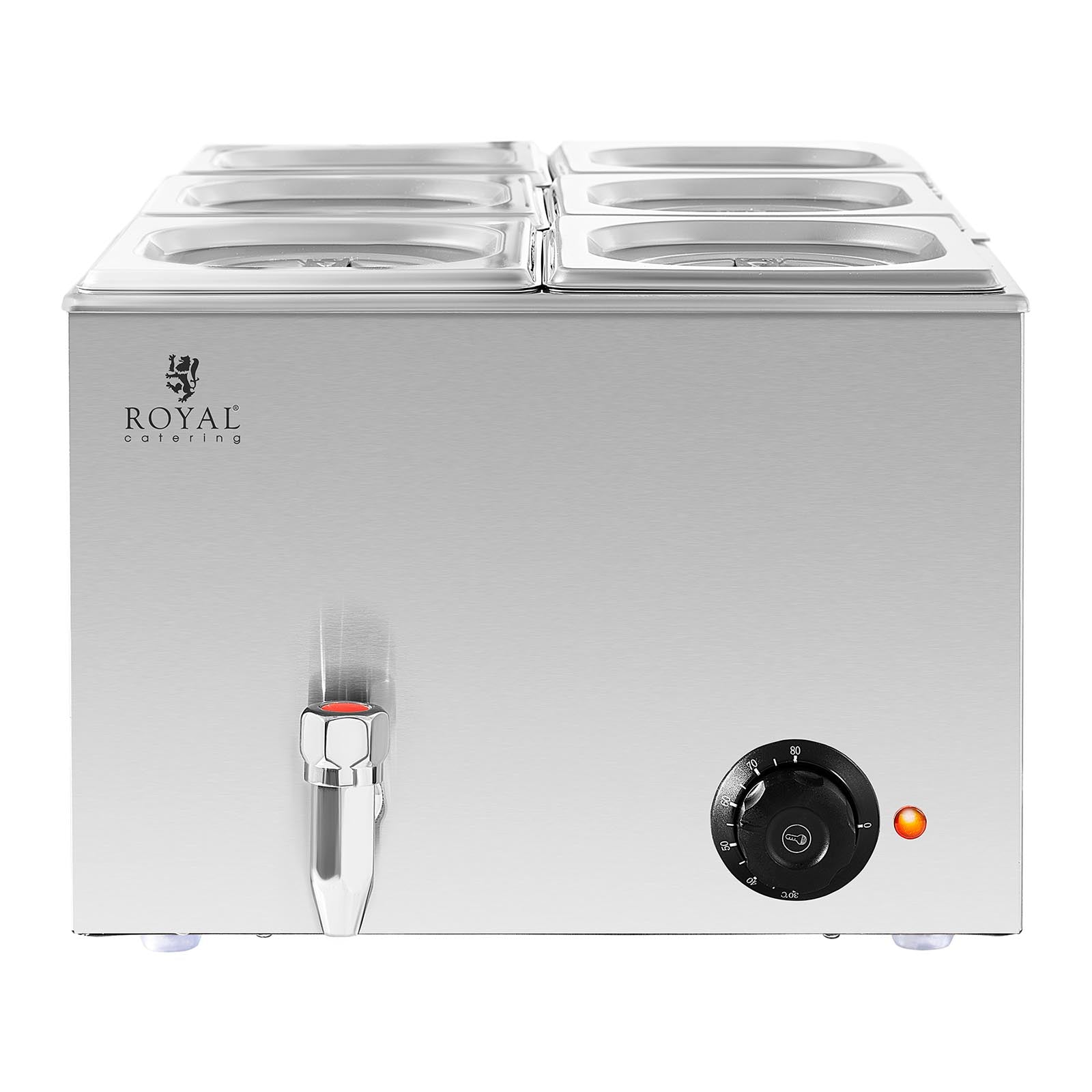 Bagnomaria - 600 watt - 6 x GN 1/6 - rubinetto di scarico 14_0004221