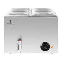 Bagnomaria - 600 watt - 6 x GN 1/6 - rubinetto di scarico 14_0004221