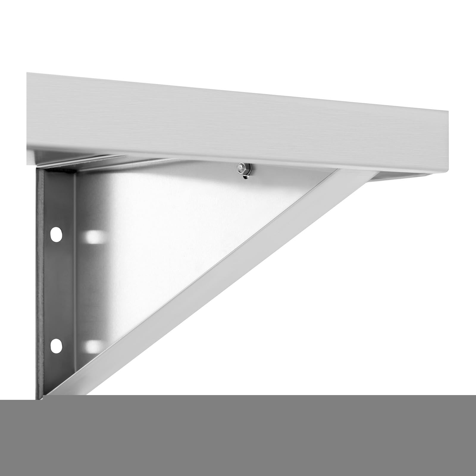 Mensola a muro in acciaio inox 120 x 40 cm fino a 80 kg mensola a muro industriale mensola a muro 14_0005153