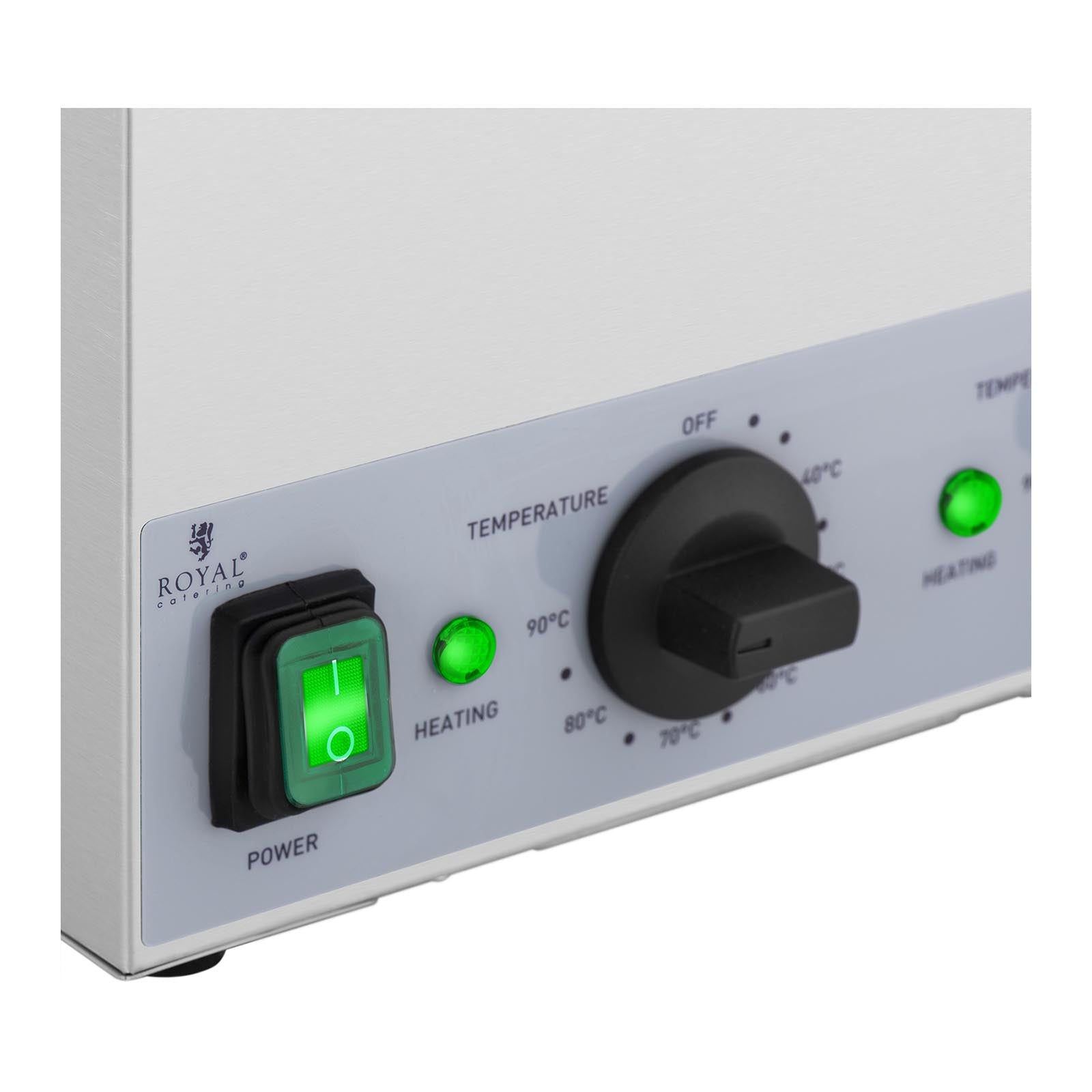 Scaldasalse 2 x 1 litro pannello di controllo nella parte inferiore acciaio inox 14_0004263