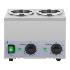 Scaldasalse 2 x 1 litro pannello di controllo nella parte inferiore acciaio inox 14_0004263