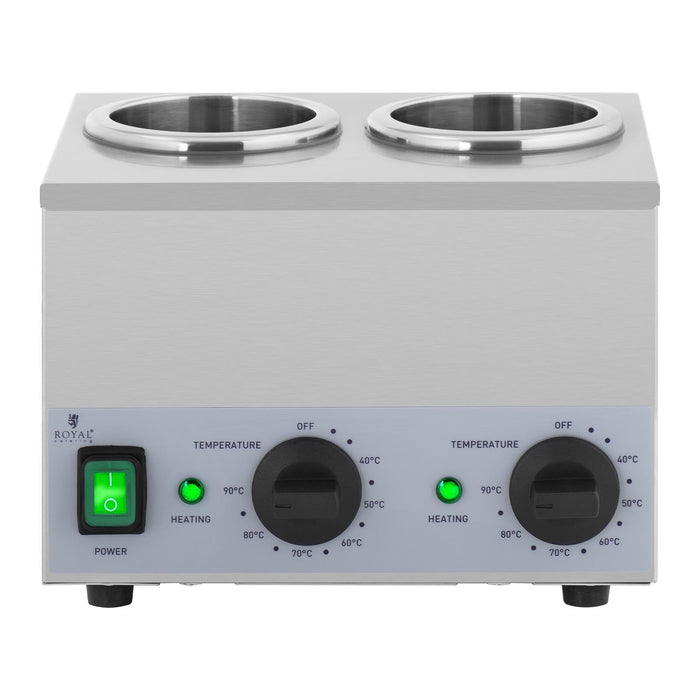 Scaldasalse 2 x 1 litro pannello di controllo nella parte inferiore acciaio inox 14_0004263