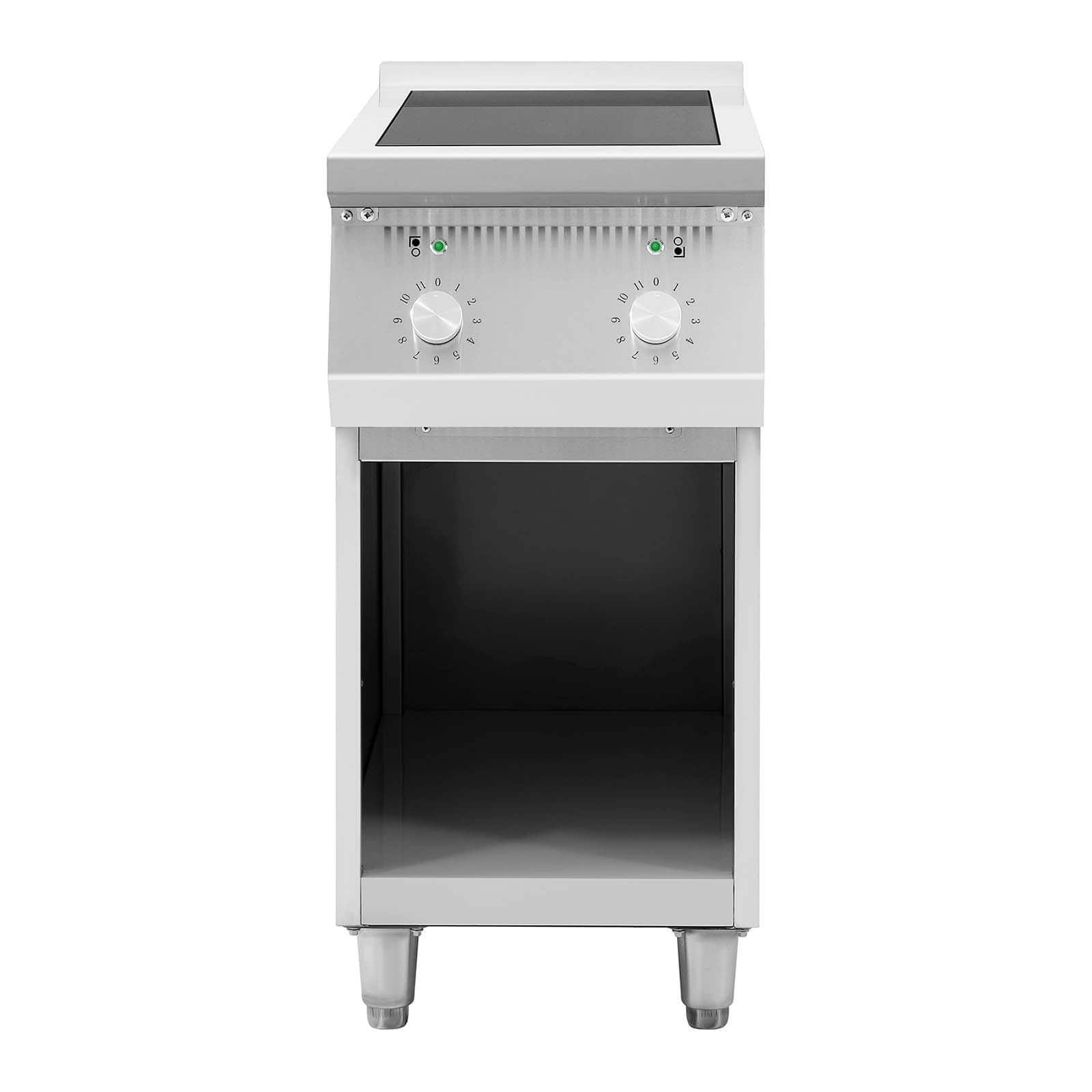 Piano cottura a induzione 8500 Watt 2 piastre vano conservazione 260°C Piano cottura elettrico Piano cottura a induzione 14_0004121