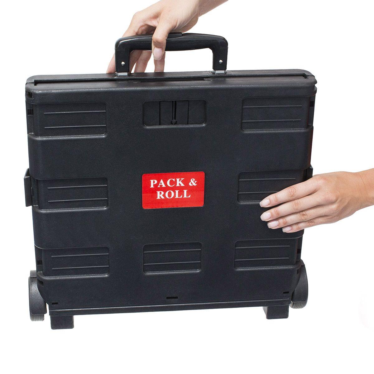 Carrello pieghevole per trasporto spesa con ruote nere 13_0000709