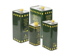 Contenitore per olio in banda stagnata con tappo ermetico e maniglia - 2 Lt