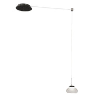 Arabella - Lampada a sospensione decentrata Bianca - Fabas Luce - LED 8W dimmerabile - Montaggio con decentramento