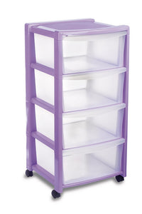 cassettiera 4 piani silver cm. 40x40x80 h cod:ferx.vit31750