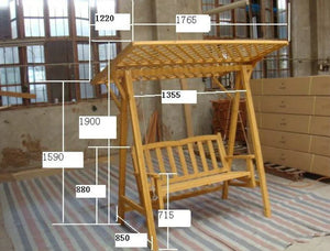 Altalena da veranda in legno