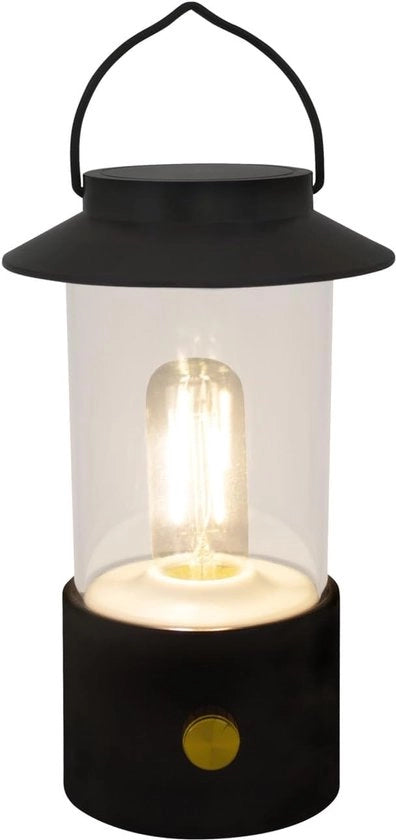 Lampada da campeggio LED, alimentata da batterie, progettata senza cavo, adatta sia per l'uso all'aperto che per l'uso interno, con funzione di regolazione della luminosità, altezza di circa 19 cm, lampada portatile.