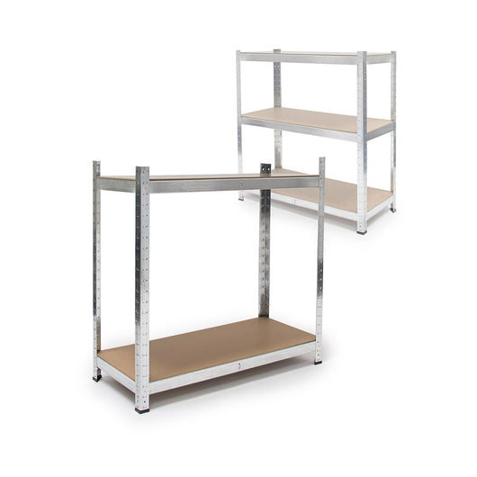 Ripiano portaoggetti pesante 179 cm in acciaio zincato argento 13_0001061