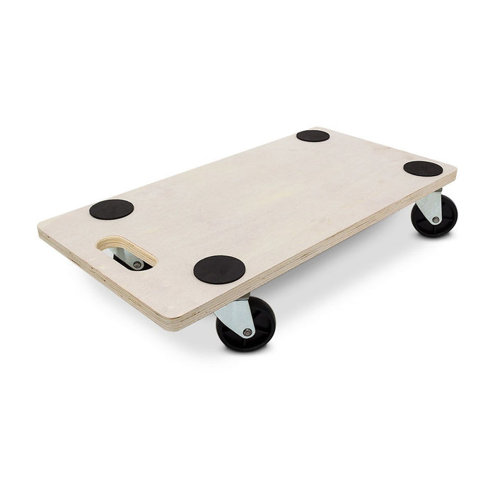 Pedana da trasporto piattaforma carrellabile con ruote 200 kg sistema antibloccaggio mobile beige 13_000206s