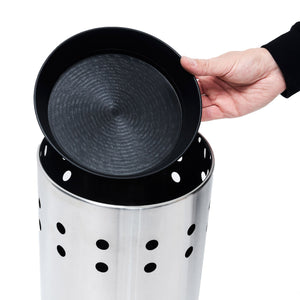 Portaombrelli in acciaio inox supporto tondo in acciaio inox portaombrelli mobile altezza 49,5 cm 13_0002214