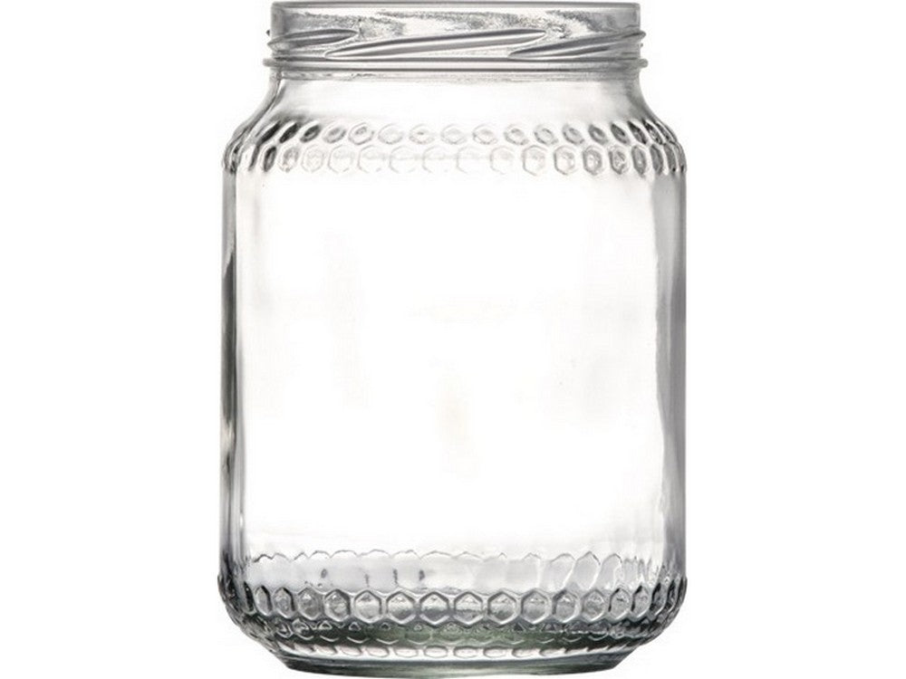 vaso vetro per alimenti miele imboccatura ï mm. 82 cc. 780 cod:ferx.vit52577