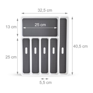 Portaposate in materiale plastico, strato antiscivolo grigio e bianco 13_0002378