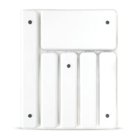 Portaposate in materiale plastico, strato antiscivolo grigio e bianco 13_0002378