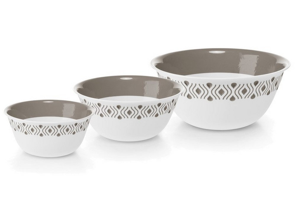 ciotola tosca ï cm. 29 bianco/tortora chiaro cod:ferx.vit47752