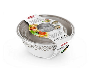 ciotola tosca  set 3 pezzi  bianco/tortora chiaro cod:ferx.vit47754