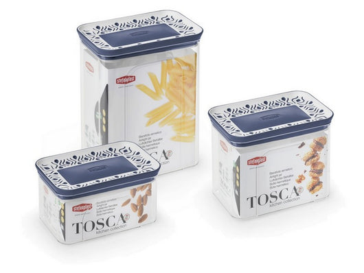 barattolo rettangolare tosca lt.1,2 bianco/blu palace cod:ferx.vit47765