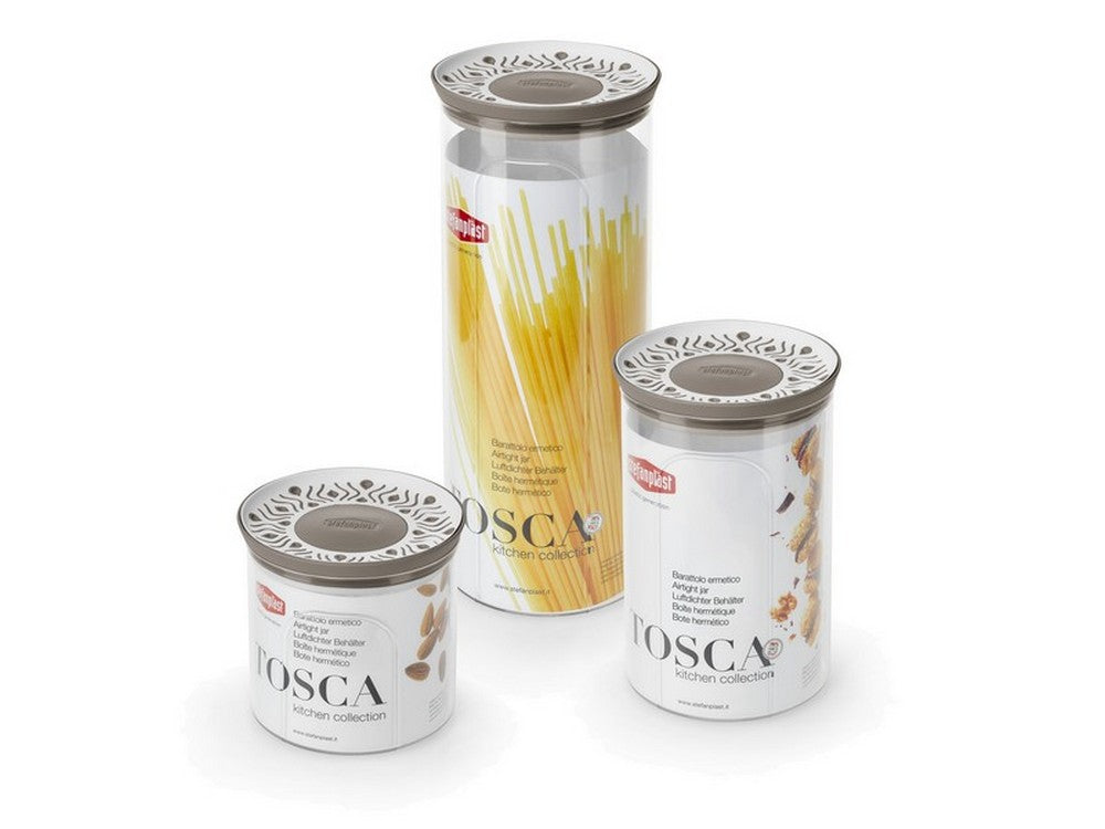 barattolo tondo tosca lt.0,7 bianco/tortora chiaro cod:ferx.vit47756