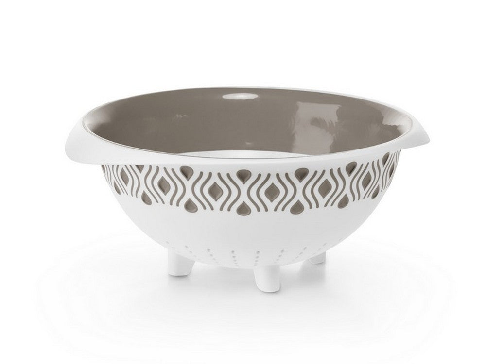 scolapasta tosca ï cm.28 bianco/tortora chiaro cod:ferx.vit47772