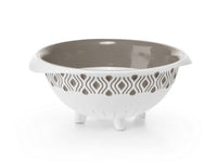 scolapasta tosca ï cm.28 bianco/tortora chiaro cod:ferx.vit47772